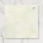 森の緑のウェディングシャワーのお favors タグ (裏面)