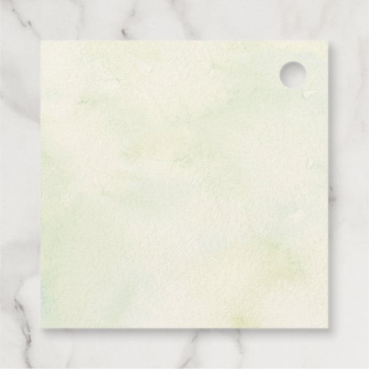 森の緑のウェディングシャワーフェルトタグ フェイバータグ (裏面)