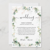 森の緑のウェルカムレターの旅程 招待状 (正面)