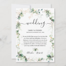 森の緑のウェルカムレターの旅程 招待状