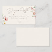 森の緑のクマ男の子の赤ちゃんシャワーおむつラッフル エンクロージャーカード (正面/裏面)