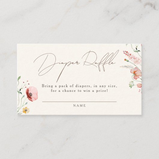 森の緑のクマ男の子の赤ちゃんシャワーおむつラッフル エンクロージャーカード (正面)