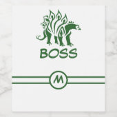 森の緑のステゴサウルスのスパイク恐竜 ワインラベル (シングルラベル)