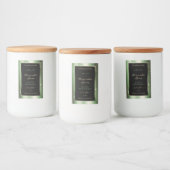 森の緑のスパークルグリッターフレーム製品ラベル フードラベル (ボトル)