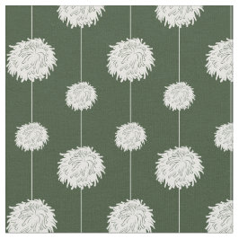 森の緑のチアリーダーPOM POMパターン ファブリック