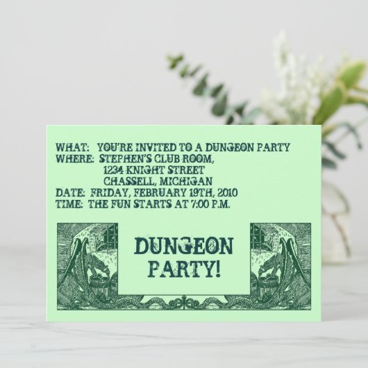 森の緑のドラゴンとダンジョン~パーティの招待状! 招待状 (スタンド正面)