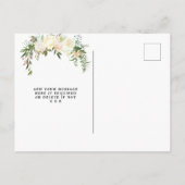 森の緑のフローラ結婚式は日付カードを保存 案内ポストカード (裏面)