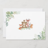 森の緑のベビーシャワー招待状 招待状 (裏面)