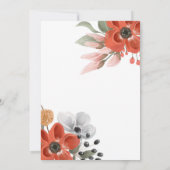 森の緑のベビーシャワー（郵送） 招待状 (裏面)