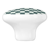 森の緑のモスチェック柄 セラミックノブ (側面)