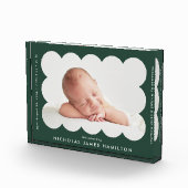 森の緑のモダンうろこ出産の発表 フォトブロック (右)