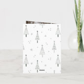 森の緑のモダンクリスマスパイン写真 シーズンカード (裏面)