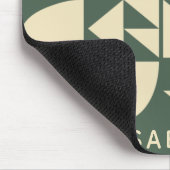 森の緑のモダン幾何学的なパーソナライズされた形状 マウスパッド (コーナー)