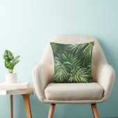 森の緑のヤシの木の異国の離れ花植物 クッション (椅子)