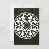 森の緑のロゼット花嫁シャワーの招待 招待状 (裏面)