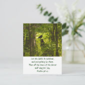 森の緑の中の白鳥 ポストカード (スタンド正面)