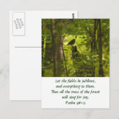 森の緑の中の白鳥 ポストカード (正面/裏面)