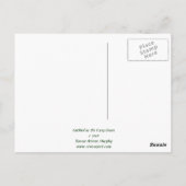 森の緑の中の白鳥 ポストカード (裏面)