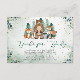 森の緑の動物のブックリクエスト エンクロージャーカード