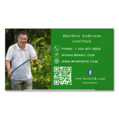 森の緑の家の修復写真QRコードハンドマン マグネット名刺 (正面)