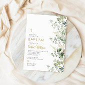 森の緑の洗礼招待状 招待状