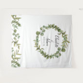 森の緑の結婚式 フォトブース 背景 タペストリー (正面(横))