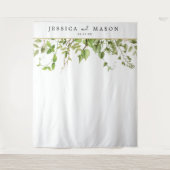 森の緑の背景写真撮影ブース タペストリー (正面)