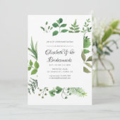 森の緑の花嫁の友人たちとのランチ会 招待状 (スタンド正面)