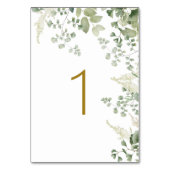 森の緑の表1結婚のテーブル番号 テーブルナンバー (正面)