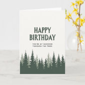 森の緑の誕生日カード カード (黄色い花)