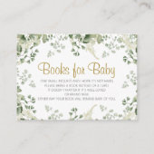 森の緑の赤ちゃんシャワーブックベビーカード エンクロージャーカード (正面)
