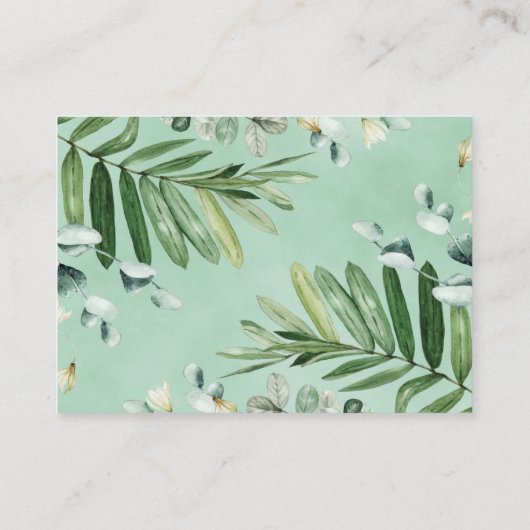 森の緑の赤素朴ちゃんシャワーおむつラッフル エンクロージャーカード (裏面)