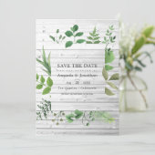 森の緑の郷土色のウェディングフォト セーブザデート (スタンド正面)