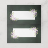 森の緑の野生の花とシダ プレイスカード (外部開封)