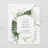 森の緑の首の動く発表 ポストカード (正面/裏面)