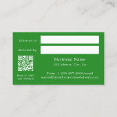 森の緑のqrコードビジネスロゴ紹介カード 割引カード (裏面)