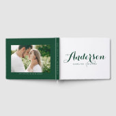 森の緑モダンの書結婚道 ゲストブック (全面)