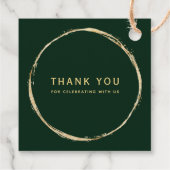 森の緑素朴金ゴールドサ結婚ークル フェイバータグ (裏面)