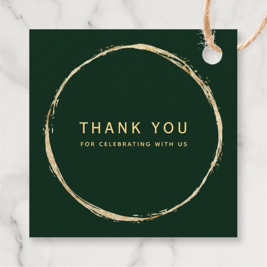 森の緑素朴金ゴールドサ結婚ークル フェイバータグ (裏面)