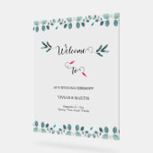 森の緑葉書道の結婚シンボルや象徴 アクリルサイン (傾斜)