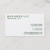 森の緑 名刺 (裏面)