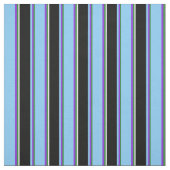 森の緑、紫、ライトスカイブルー、黒、白 ファブリック (見本)