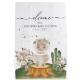 森の羊のパステルアーストーンギフト ミディアムペーパーバッグ (裏面)