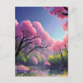 森の美しいの中の古代の川の恵み ポストカード (正面)