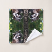 森の美しい野生のタヌキ バスタオルセット (ウォッシュタオル)