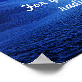 森の美的景観ダークブルーやる気を起こさせる ポスター (角)