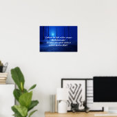 森の美的景観ダークブルーやる気を起こさせる ポスター (ホームオフィス)