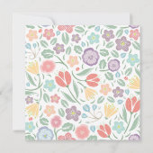 森の花のリース ベイビーシャワーの招待状 招待状 (裏面)