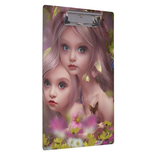 森の花の中の妖精の姉妹 クリップボード (右)