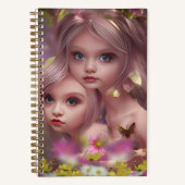 森の花の中の妖精の姉妹 ノートブック (正面)